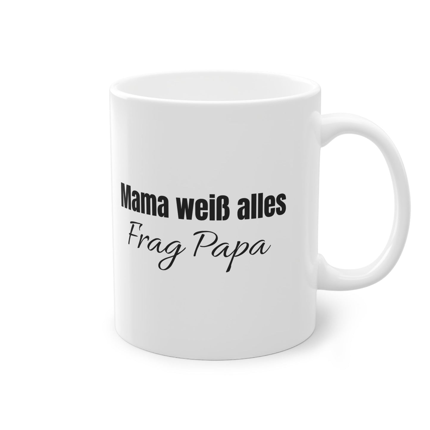 „Mama weiß alles – Papa ist der Backup!“ Tasse - TassemitGeschmack