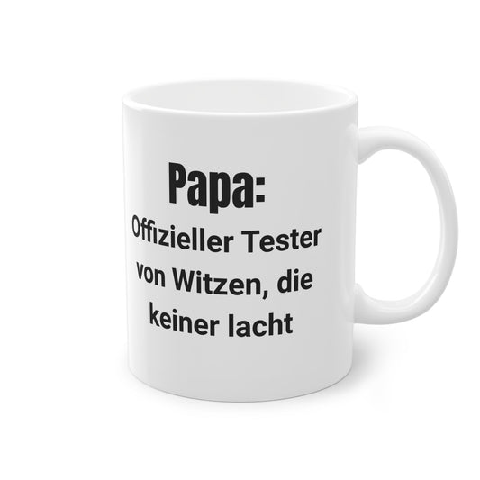 „Papa: Der ungeschlagene Meister der Flachwitze!“ Tasse - TassemitGeschmack